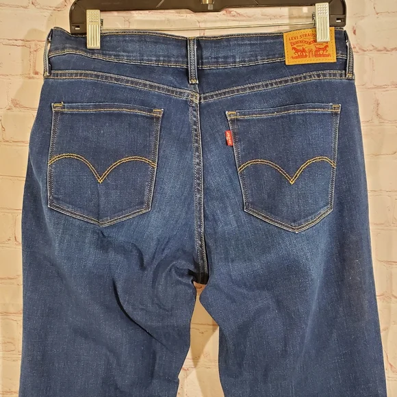 Levi's Blue Flare Wide Leg Jeans - Picture 4 of 7